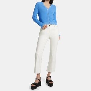 Theory Slim Cropped Pant in Washed Denim